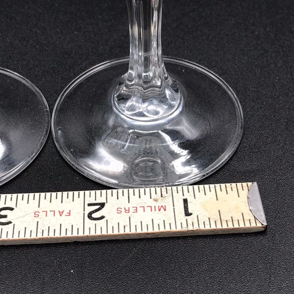 Vintage Cristal D'Arques Longchamp Set of 2 Toasting Flutes 8 in Crystal France - Picture 5 of 5